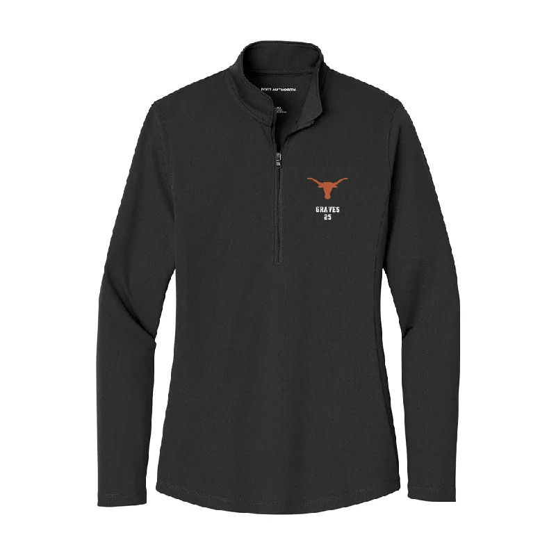 Texas - NCAA Women's Basketball : Sarah Graves - Women's Lightweight Quarter Zip Jacket Corduroy Jacket Velvet Jacket Brocade Jacket Texas - NCAA Women's Basketball : Sarah Graves - Women's Lightweight Quarter Zip Jacket Corduroy Jacket Velvet Jacket Brocade Jacket