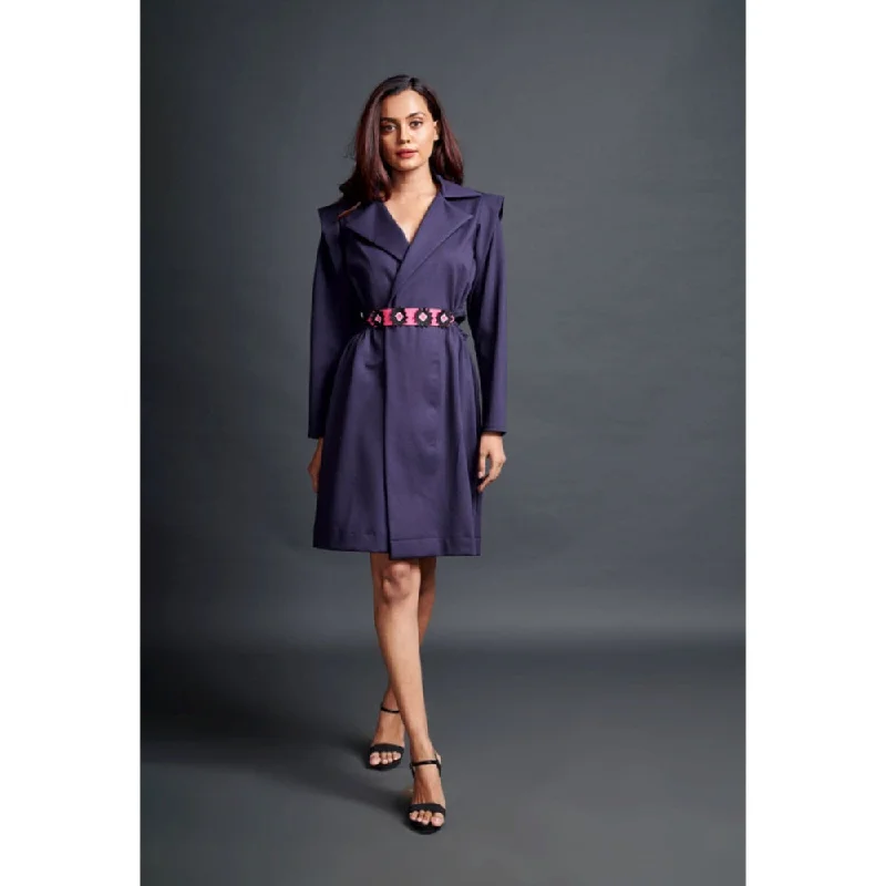 Deepika Arora Solid Mini Jacket Dress with Belt Purple (Set of 2) Notch Collar Jacket Peter Pan Collar Jacket Cowl Neck Jacket Deepika Arora Solid Mini Jacket Dress with Belt Purple (Set of 2) Notch Collar Jacket Peter Pan Collar Jacket Cowl Neck Jacket