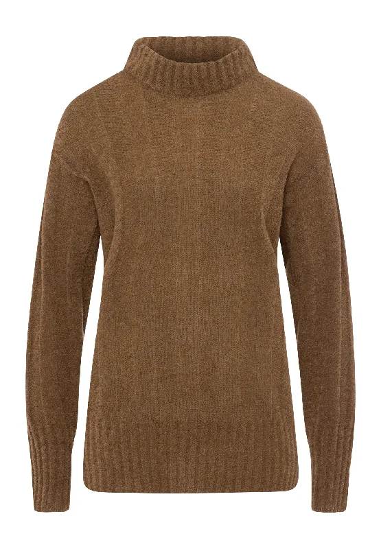 Knits Mockneck Wool Blend Pullover | Cinnamon 78781-1262 Sarouel Sleeve Pullover