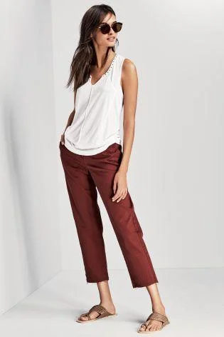Next Womens Rust Wash Chinos Trousers Trousers stylish elegant