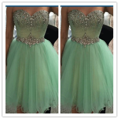 New Arrival Junior Short Mint Homecoming Dress Prom Dresses