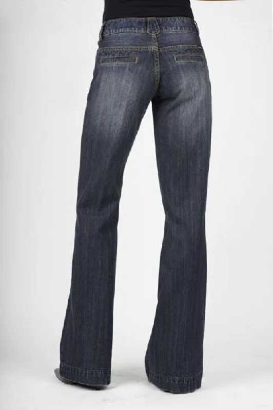 STETSON 214 FIT LONG CITY TROUSER IN DARK INDIGO STYLE 11-054-0202-0130 Trousers Striped Patterned