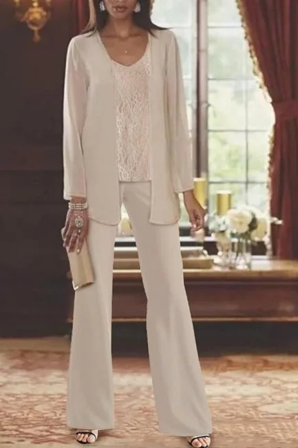 Elegant Lace Trouser Suits for Women Mother of the Bride Suit Trousers fashionable trendy
