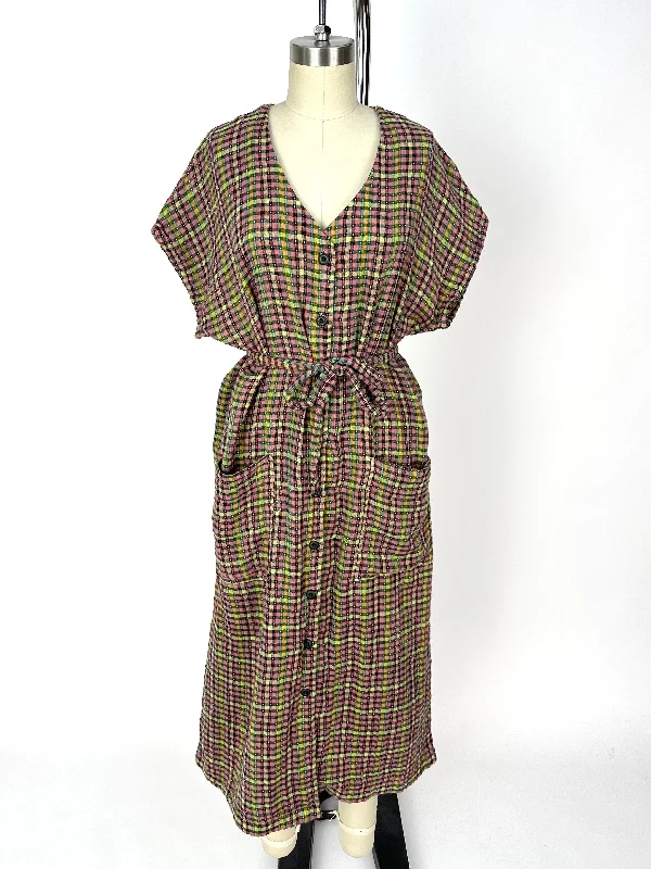 Ace & Jig Pink Rainbow Gingham Dress