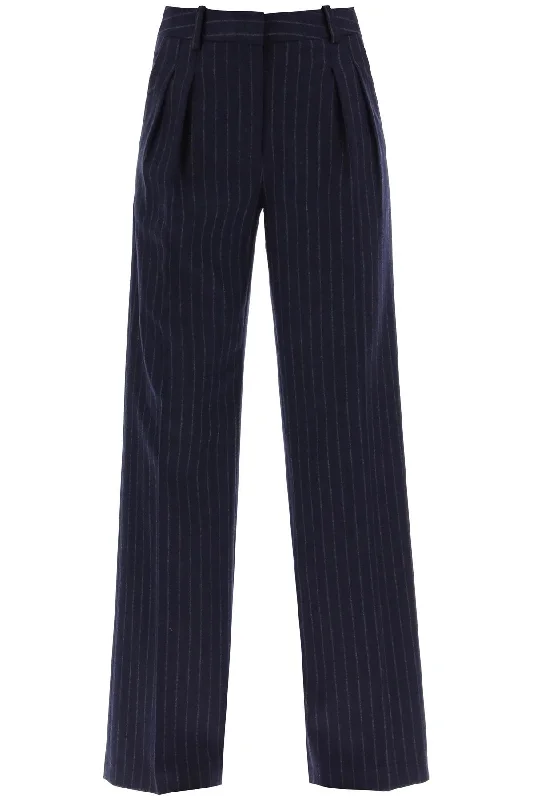 LOULOU STUDIO amoya pinstripe wool trousers Trousers Vintage Classic