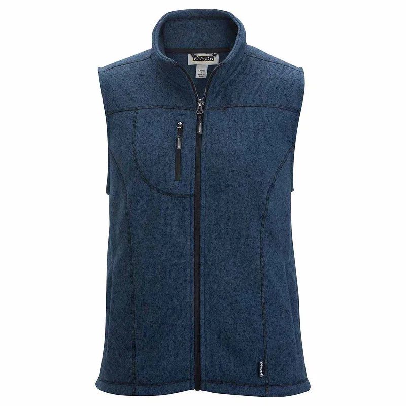 Edwards Women's Blue Heather Sweater Knit Fleece Vest With Pockets Chenille Fabric Brocade Fabric Lace Fabric Edwards Women's Blue Heather Sweater Knit Fleece Vest With Pockets Chenille Fabric Brocade Fabric Lace Fabric
