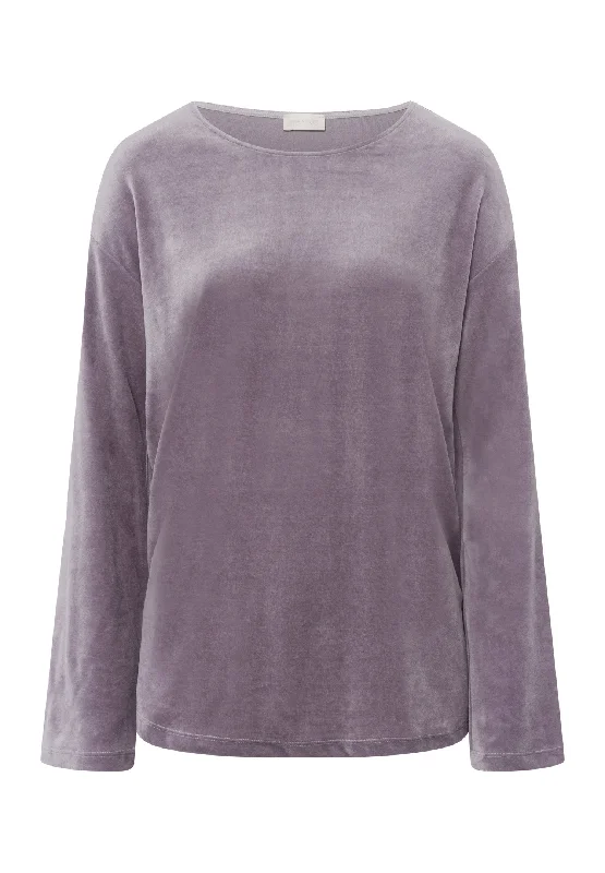 Favourites Velour Round Neck Pullover | Orchid 78692-1487 Fleece Warm Pullover
