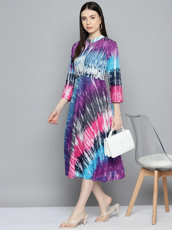Jompers Women's Ombre effect flared dress - Purple