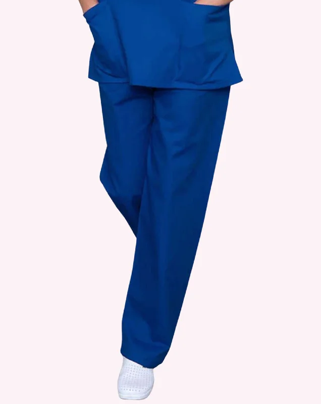 Mawson Royal Blue Unisex Drawstring Scrub Trousers (Polycotton) Trousers Summer Linen Mawson Royal Blue Unisex Drawstring Scrub Trousers (Polycotton) Trousers Summer Linen