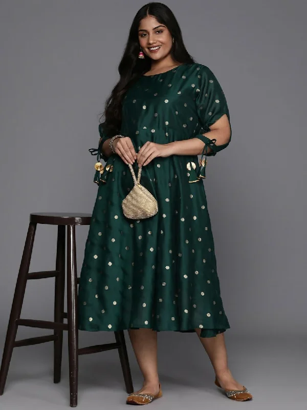 Ahalyaa Women's Traditional wear Ethnic Dress - Green