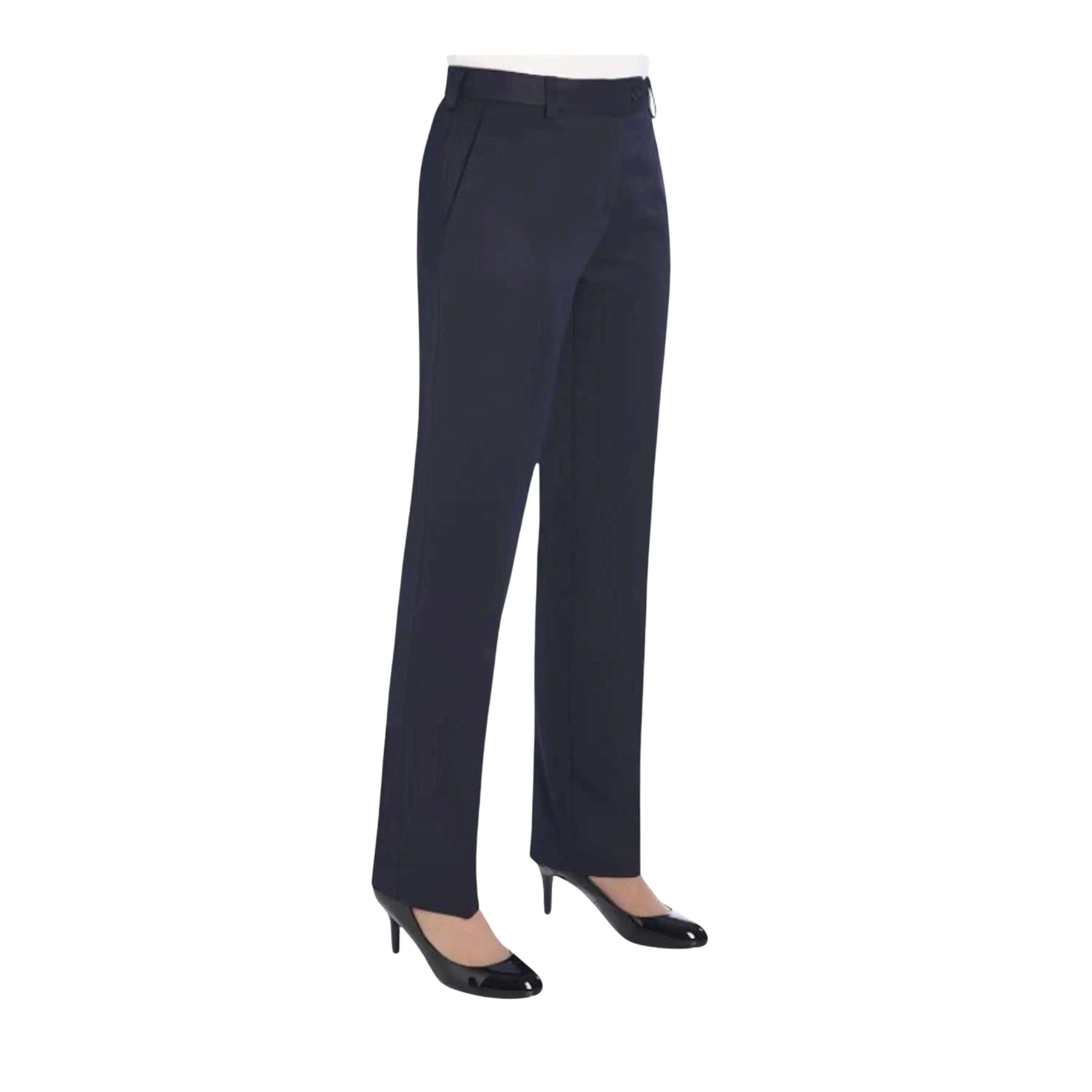 Aura Straight Leg Trousers in Navy Trousers Travel Practical