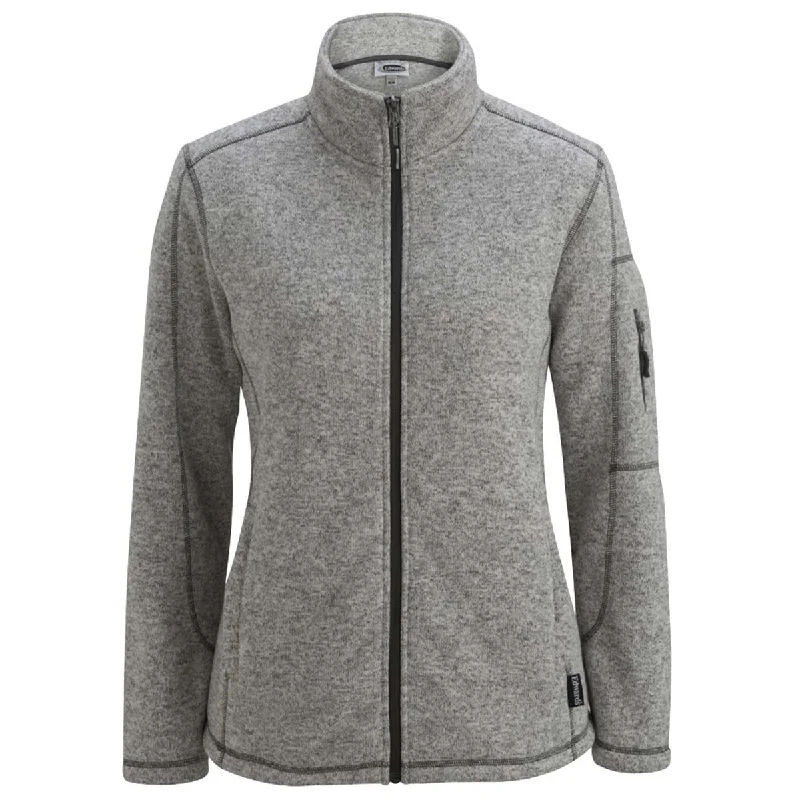 Edwards Women's Athletic Grey Heather Sweater Knit Fleece Jacket Terry Blend Velvet Blend Canvas Blend Edwards Women's Athletic Grey Heather Sweater Knit Fleece Jacket Terry Blend Velvet Blend Canvas Blend