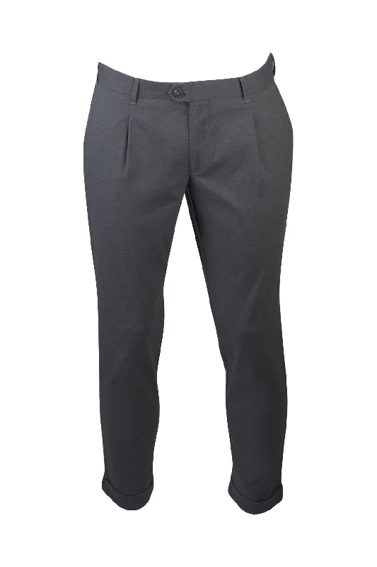 Eduard Dressler Janick Sports Trouser Grey Trousers High Rise Slim Fit