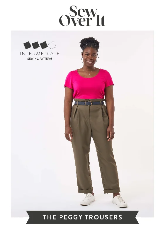 Peggy Trousers PDF Sewing Pattern Trousers Elastic Waist Soft