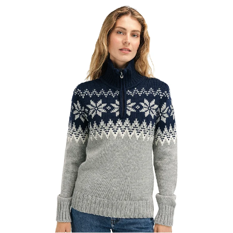 Dale of Norway Women's Myking Sweater Turtle Neck Boat Neck Asymmetrical Neck