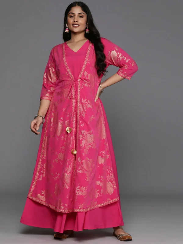 Ahalyaa Women's Traditional wear Ethnic Dress - Pink