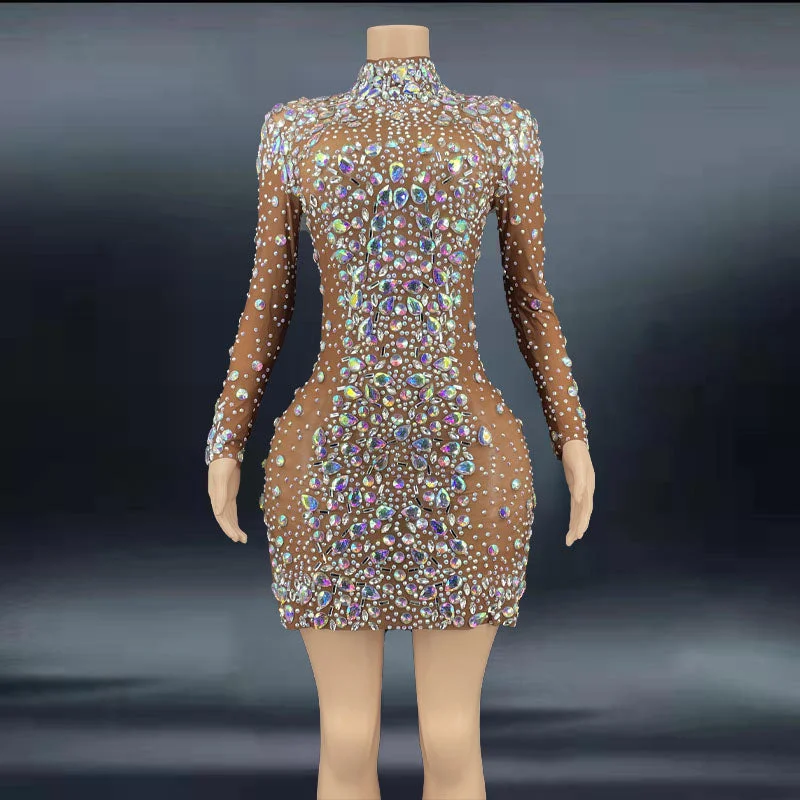 Brown spilt dress
