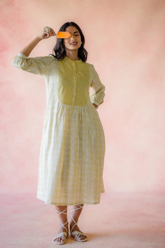 Indian Summer Green Handloom Dress | Ray-ethnic