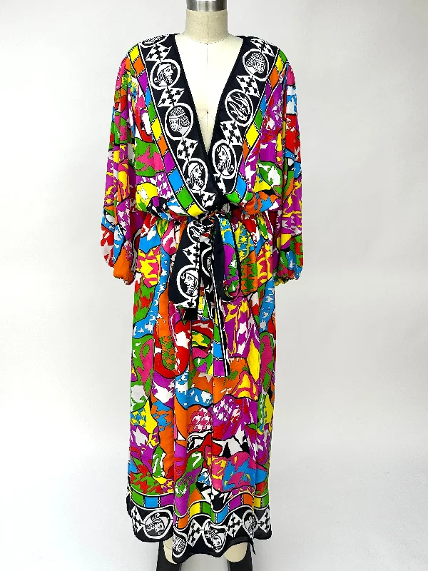 1980s Diane Freis Rainbow Dress