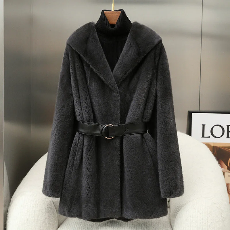 Casual Faux Fur Midi Length Jacket Coats Tailored Jacket Straight Jacket A-Line Jacket Casual Faux Fur Midi Length Jacket Coats Tailored Jacket Straight Jacket A-Line Jacket