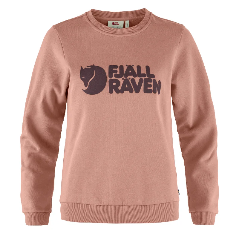 Fjallraven Womens Logo Sweater Dusty Rose / Port Thin Thick Dense
