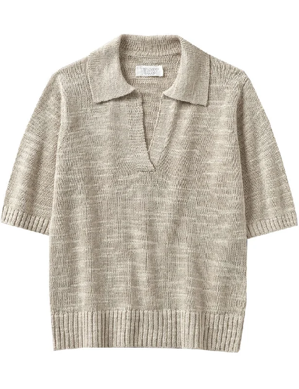 Toast Collared Linen Cotton Slub Sweater Parchment Knit Fabric Woven Fabric Fleece Fabric Toast Collared Linen Cotton Slub Sweater Parchment Knit Fabric Woven Fabric Fleece Fabric