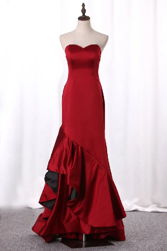 New Arrival Evening Dresses Mermaid Sweetheart Satin Floor Length