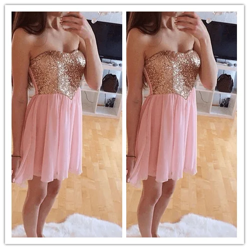 Sweet 16 Beading Short Pink Dress for 2022 Prom Dresses
