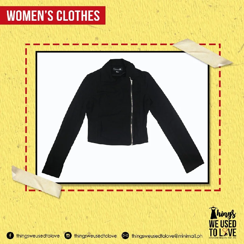 Forever21 Jacket with Zipper Zippered Jacket Buttoned Jacket Snapped Jacket