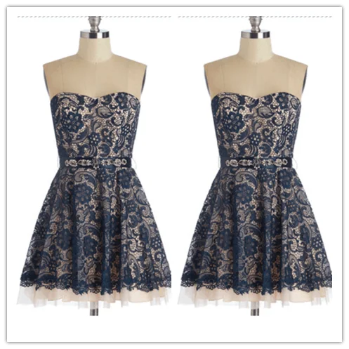 Lace The Best Tulle Homecoming Dress Short Prom Dresses
