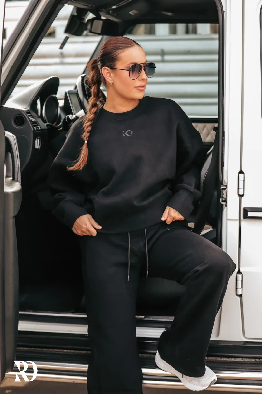 BLACK WARMUP PULLOVER | RD ESSENTIALS Over Sleeve Pullover