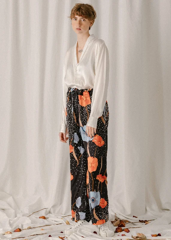 Relaxed Drawstring Leisure Trousers Trousers Bootcut Casual