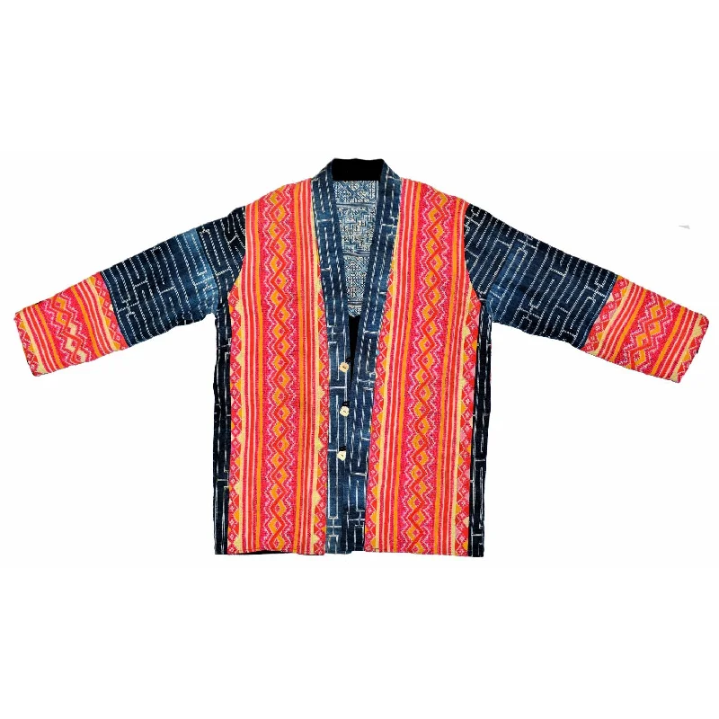 Hmong Hill Tribe Jacket Tiered Jacket Buttoned Jacket Zippered Jacket