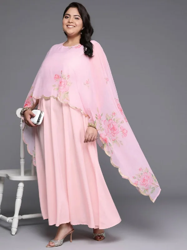Ahalyaa Women's Traditional wear Ethnic Dress - Pink