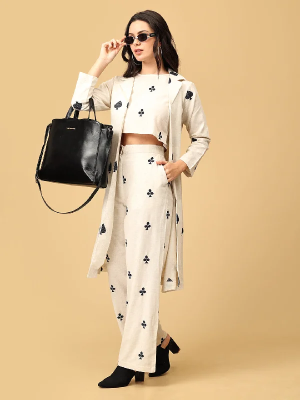 Queen of Spades Embroidered Womens Co Ord Set With Jacket Anorak Shell Jacket Lightweight Jacket Queen of Spades Embroidered Womens Co Ord Set With Jacket Anorak Shell Jacket Lightweight Jacket