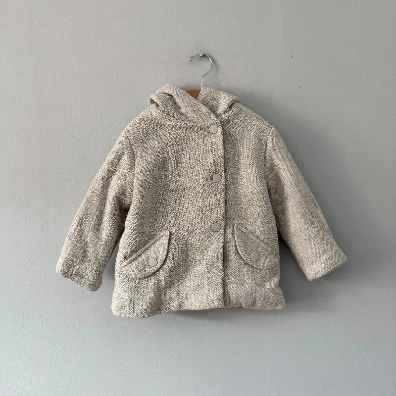 Zara / Tweed padded jacket / 3-4Y Herringbone Jacket Checkered Jacket Solid Jacket