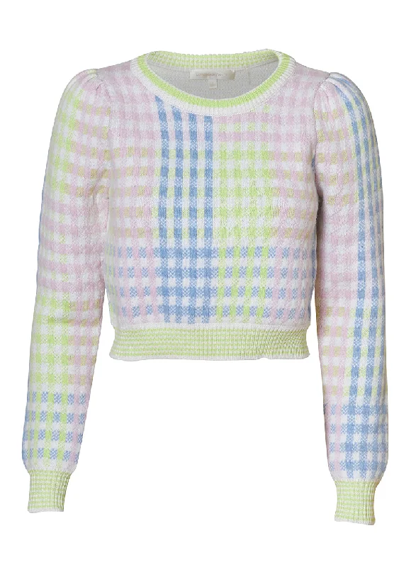 Mint Jelly Dolana Crop Pullover Fine Merino Wool