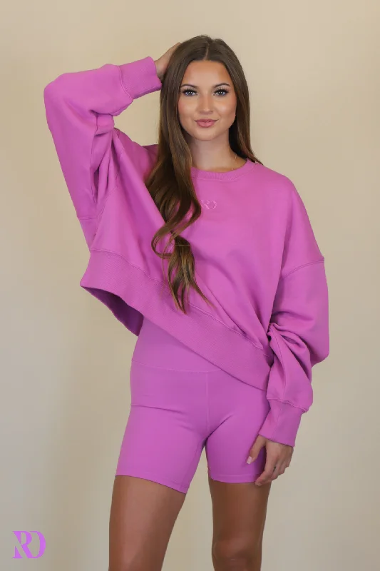 ULTRA VIOLET TONE PULLOVER | RD ESSENTIALS Saggy Sleeve Comfort