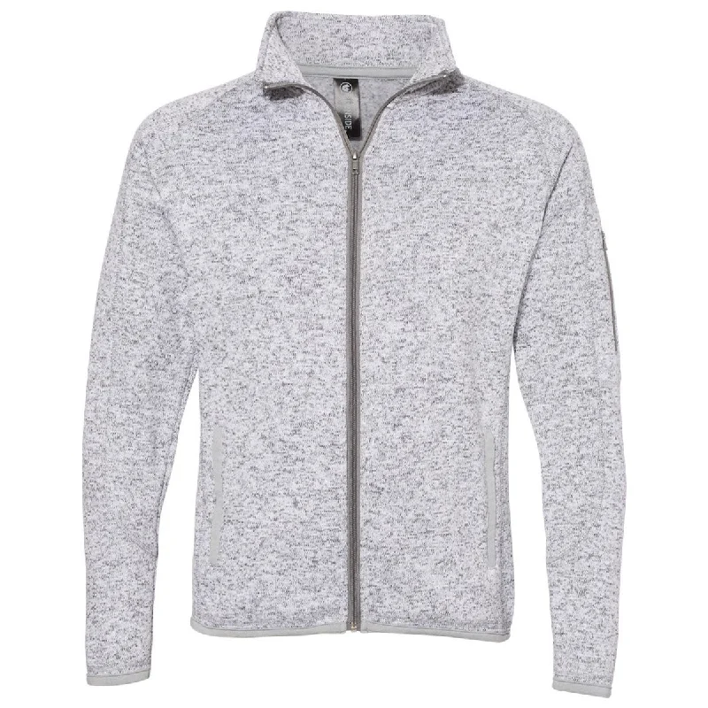 Burnside Women's Heather Grey Sweater Knit Jacket Oversized Loose Flowy