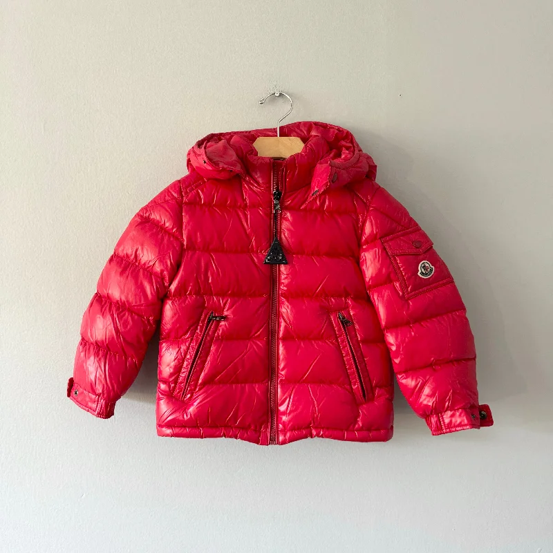 Moncler / Red down jacket / 4Y Knit Jacket Woven Jacket Fleece Jacket