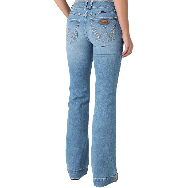 Wrangler Women's Retro Mae Wide Leg Trouser Jeans Trousers Winter Warm
