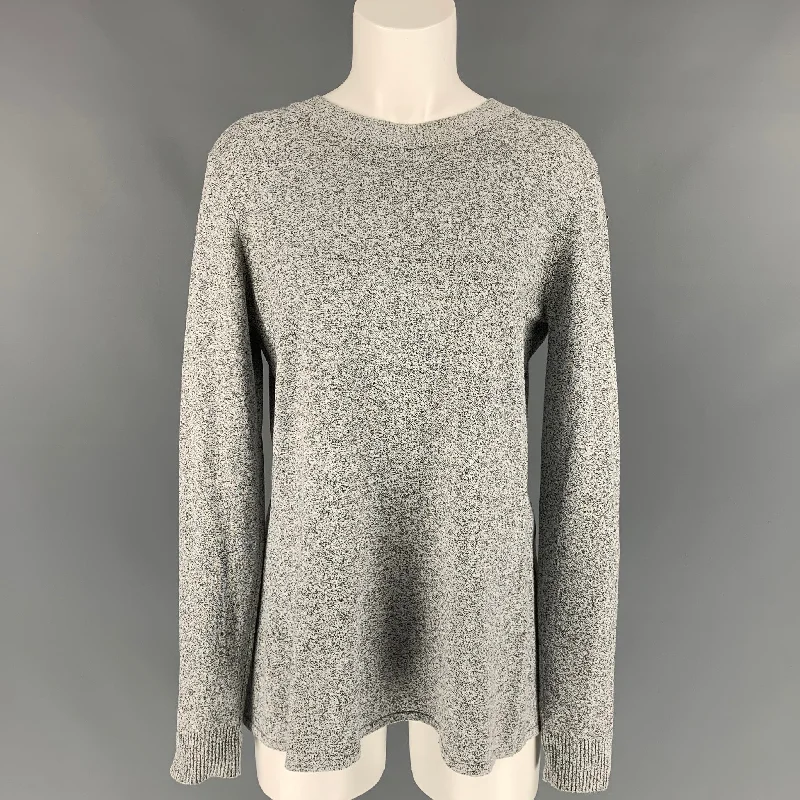 OPENING CEREMONY Size L Black & White Nylon Open Back Pullover Wrist Length Sleeve