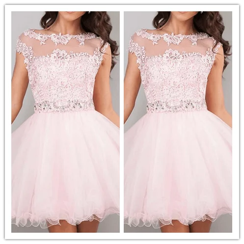 Short Tulle Prom Gown Homecoming Dance Dresses Prom Dress
