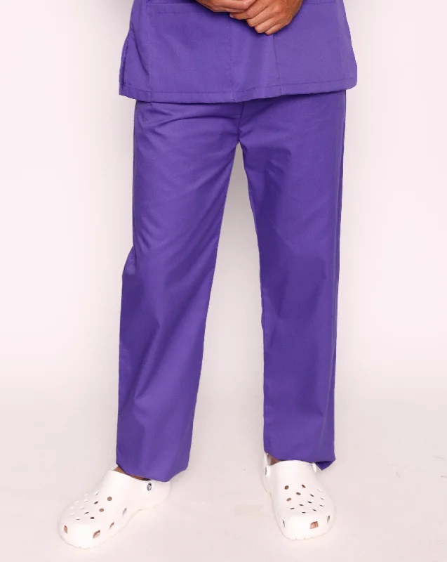 Howser Casey Unisex Smart Scrub Trousers - Purple Trousers Timeless Classic