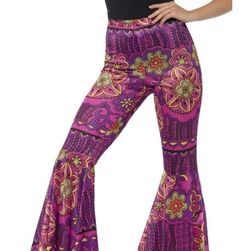 Woodstock Psychedelic Flared Trousers Ladies Trousers practical easy-care