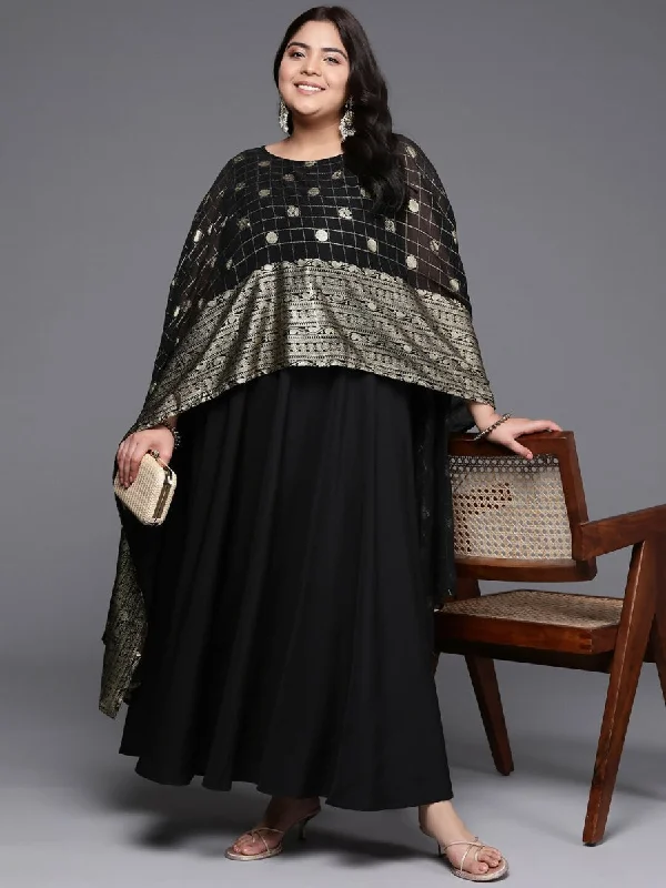 Ahalyaa Women's Traditional wear Ethnic Dress - Black
