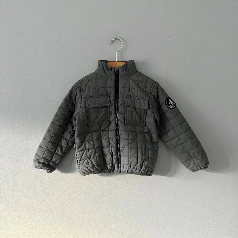 Petit Bateau / Padded jacket / 4Y Boat Neck Shawl Collar Notched Collar