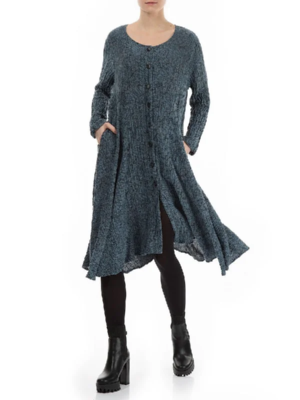 Floral Print Button High Waist Slim Casual Dress