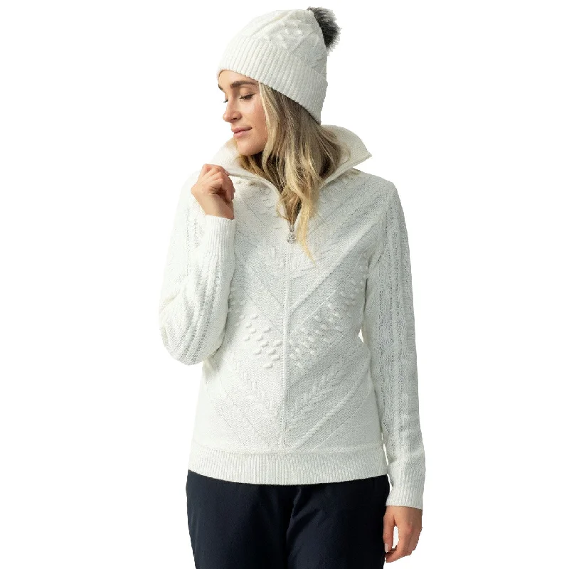 Daily Sports Amedine Womens 1/4 Zip Golf Sweater Striped Floral Plaid