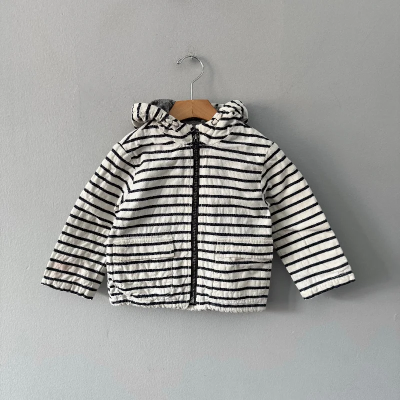 Zara / White navy striped spring jacket / 18-24M Collared Jacket Crew Neck Jacket Turtle Neck Jacket Zara / White navy striped spring jacket / 18-24M Collared Jacket Crew Neck Jacket Turtle Neck Jacket